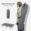 2 Person Folding Camping Cot for Adults, 50" Extra Wide with Carry Bag