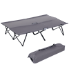 2 Person Folding Camping Cot for Adults, 50" Extra Wide with Carry Bag