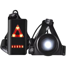 USB Rechargeable LED Chest Lamp & Back Warning Light