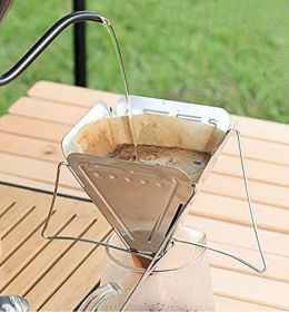Foldable Stainless Steel Drip Coffee Filter Holder / Funnel.