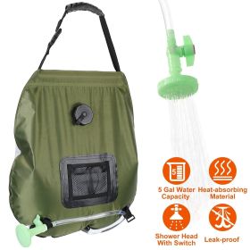 5Gal Solar Heated Shower Bag w/ Removable Hose And Shower Head