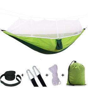 Double Nylon Fabric Camping Hammock with Mosquito Net