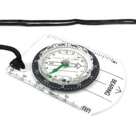 GOXAWEE Outdoor Backpacking Transparent Plastic Compass Tool For Camping; Hiking; Proportional Footprint Travel Military Compass With MM And INCH