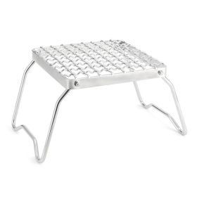 Large Footprint, Folding, Stable Grill Rack for use Above Single Burner Stoves