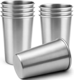 8 Pack 16oz Stainless Steel Cups,