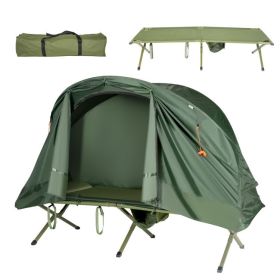 1-Person, Compact, Elevated Cot, Tent combination with External Cover