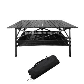 46" X 22" Aluminum & Steel Lightweight Fold Up Table, with Large Storage Bin and Carry Bag