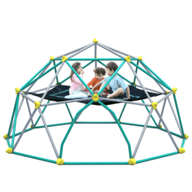 13-foot Geometric Dome Climber Children's Play Center, with Hammock & 1000 Pound Capacity (Option: Green)