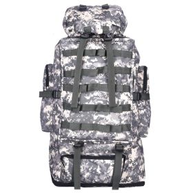 100L, Large Capacity Travel, Long Hiking Excursion Backpack - Green (Color: Gray)