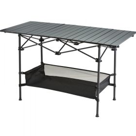 47.24" X 27.56" X 21.65", Outdoor Folding Table With Storage bin & Carry Bag, Not Shipped On Weekends (Option: Black)