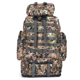 100L, Large Capacity Travel, Long Hiking Excursion Backpack - Green (Color: Jungle Digital)