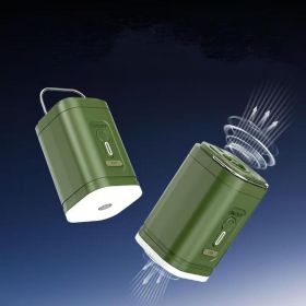 Air Pump With Retractable Keychain And Hanging Three-Level Adjustable Light (Option: Green)