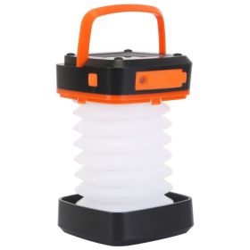 Collapsible Solar LED Lantern / Tent Lamp, USB Rechargeable (Option: Orange)