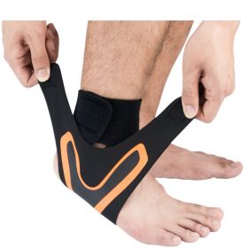 Adjustable Ankle Support Brace (Option: S-1pc-Right orange)