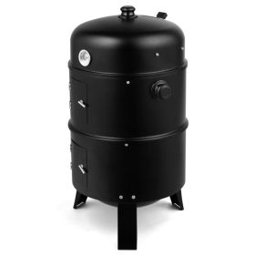 3 in 1 Smoker, Barbecue, Charcoal Oven / Fire Pit (Option: Black)