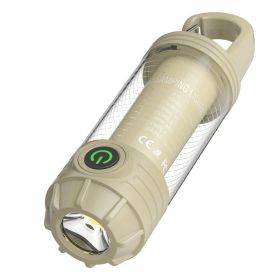 Long Lasting, Waterproof. LED Tent Light / Lantern With Hanging Hook & Flashlight (Option: Brown)