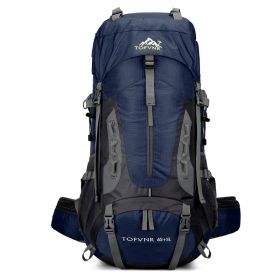 New Large Capacity 56 L, Hiking Backpack (Color: Dark Blue)