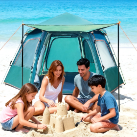 Quick-opening 4-6 Person Tent (Option: Dark green)