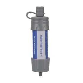 Mini Water Filter With Purifier Straw (Option: Grey)
