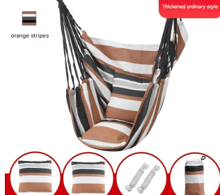 One-piece Striped Hammock Chair Classic, Versatile, Comfortable, & Durable (Option: 1PC)