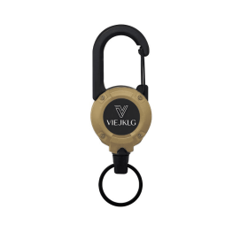 3-in-1 Retractable Rope Carabiner Keychain, Strong Steel Wire Rope (Option: Yellow)