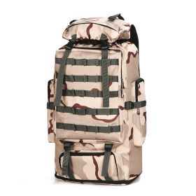 100L, Large Capacity Travel, Long Hiking Excursion Backpack - Green (Color: Beige)