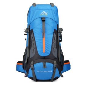 New Large Capacity 56 L, Hiking Backpack (Color: Sky Blue)