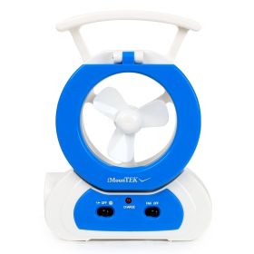 Desk Cooling Fan With 180 Degree Adjustable LED Lamp (Option: Blue)