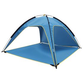 4-6 Person Beach Tent Canopy  With 3 Door Openings and Carrying Bag (Option: Blue)