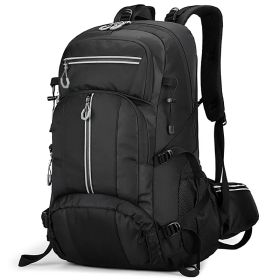 50L  Large Capacity Fishing Backpack (Color: Black)