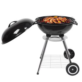 18in Enamel Spherical Carbon Grill (Option: Black)