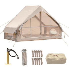 4 To 6 Person, Inflatable, Waterproof, All Season Glamping  Tent with Air Pump (Option: As photo)