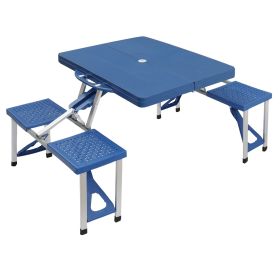 135.5x83x65.5cm, 50kg Blue Plastic Tables And Chairs (Option: Blue)
