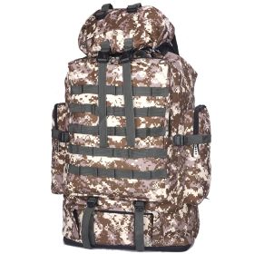 100L, Large Capacity Travel, Long Hiking Excursion Backpack - Green (Color: Desert Digital)