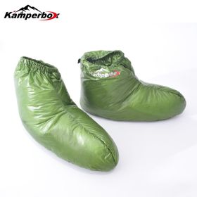 Duck Down Slippers /  Sleeping Booties (Option: Lowsocks Green)