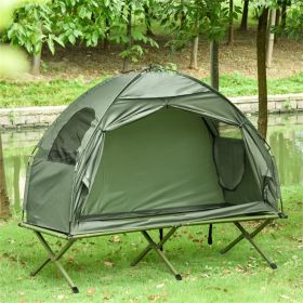 Raised, 1-Person, Foldable Camping Tents (Option: Green)