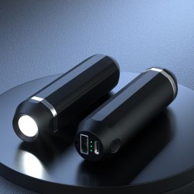 Rechargable Pocket Hand Warmer, with Flashlight (Option: Black)