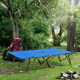 2 Person Folding Camping Cot for Adults (Option: Blue-1000x170x260 mm)