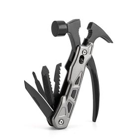 Multi-function, 6 in 1 Tool with Hammer, Pliers, Saw, Fish Scaler etc. (Color: Gray)