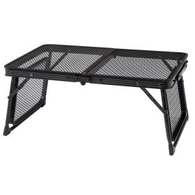 3ft X 1Ft X10" Black Expanded Aluminum Three Tier Folding Table (Option: Black)